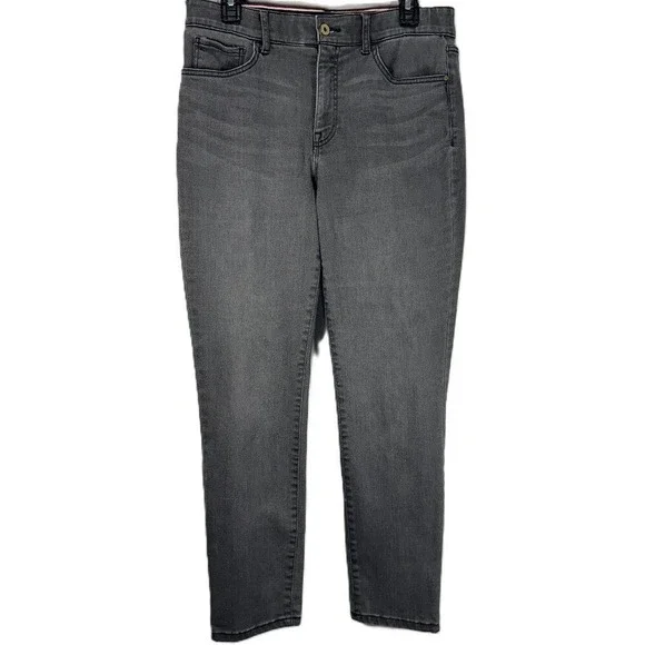 Tommy Hilfiger Women's 12 High Rise Gray Straight Leg Jeans Soft Stretch Denim - Picture 3 of 9